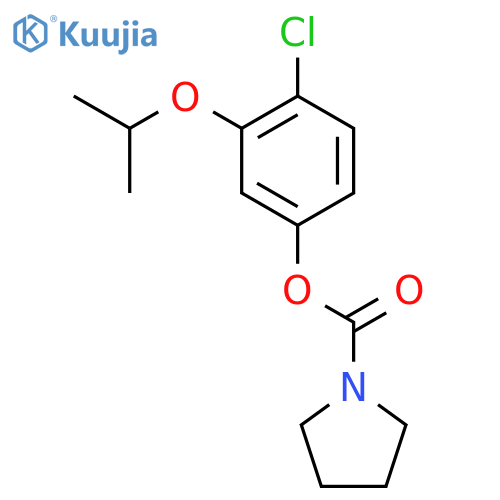 1-Pyrrolidinecarboxylic acid, 4-chloro-3-(1-methylethoxy)phenyl ester structure