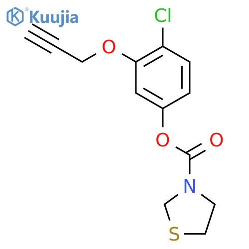 3-Thiazolidinecarboxylic acid, 4-chloro-3-(2-propynyloxy)phenyl ester structure