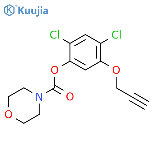 4-MORPHOLINECARBOXYLIC ACID, 2,4-DICHLORO-5-(2-PROPYNYLOXY)PHENYL ESTER structure