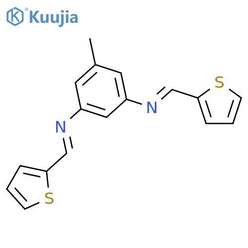1,3-Benzenediamine, 5-methyl-N,N'-bis(2-thienylmethylene)- structure