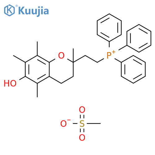 Phosphonium,[2-(3,4-dihydro-6-hydroxy-2,5,7,8-tetramethyl-2H-1-benzopyran-2-yl)ethyl]triphenyl-, methanesulfonate structure