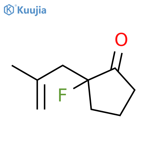 Cyclopentanone, 2-fluoro-2-(2-methyl-2-propenyl)-, (2R)- structure