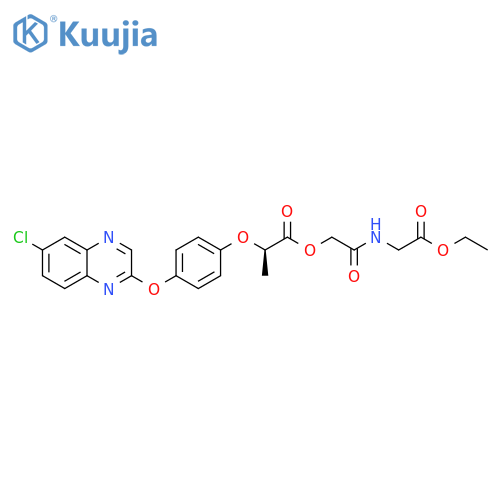 Propanoic acid, 2-[4-[(6-chloro-2-quinoxalinyl)oxy]phenoxy]-,2-[(2-ethoxy-2-oxoethyl)amino]-2-oxoethyl ester, (2R)- structure