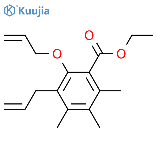 Benzoic acid, 2,3,4-trimethyl-5-(2-propenyl)-6-(2-propenyloxy)-, ethylester structure