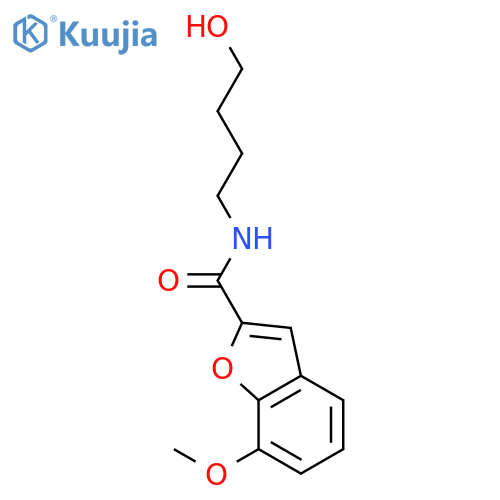 2-Benzofurancarboxamide, N-(4-hydroxybutyl)-7-methoxy- structure