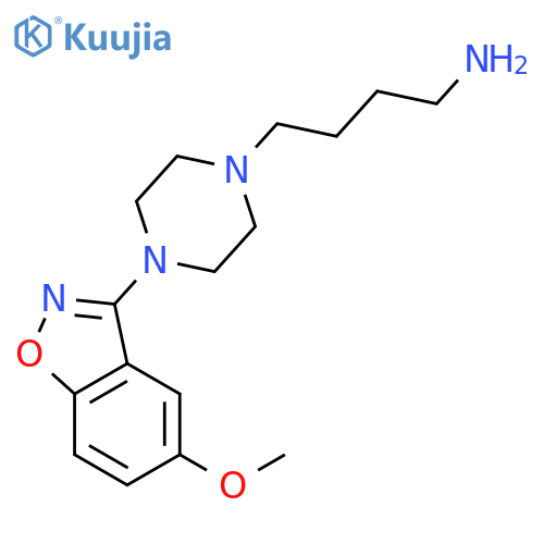 1-Piperazinebutanamine, 4-(5-methoxy-1,2-benzisoxazol-3-yl)- structure