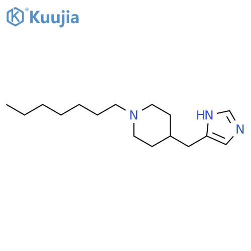 Piperidine, 1-heptyl-4-(1H-imidazol-4-ylmethyl)- structure
