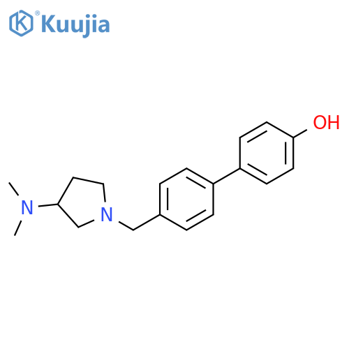 [1,1'-Biphenyl]-4-ol, 4'-[[3-(dimethylamino)-1-pyrrolidinyl]methyl]- structure