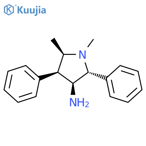 3-Pyrrolidinamine, 1,5-dimethyl-2,4-diphenyl-, (2R,3S,4R,5R)- structure