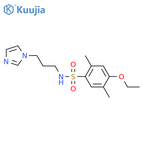 4-ethoxy-N-3-(1H-imidazol-1-yl)propyl-2,5-dimethylbenzene-1-sulfonamide structure