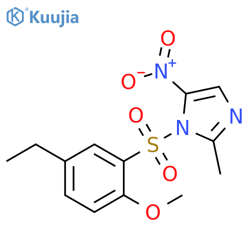 1-(5-ethyl-2-methoxybenzenesulfonyl)-2-methyl-5-nitro-1H-imidazole structure