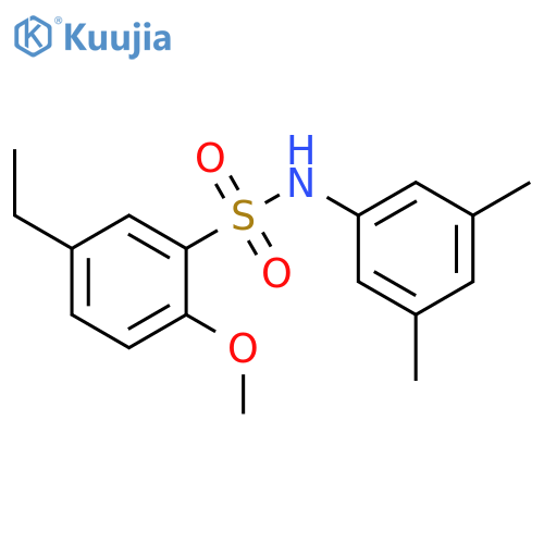N-(3,5-dimethylphenyl)-5-ethyl-2-methoxybenzene-1-sulfonamide structure