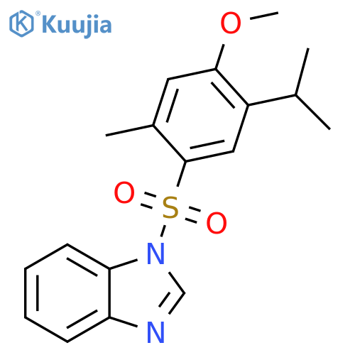 1-4-methoxy-2-methyl-5-(propan-2-yl)benzenesulfonyl-1H-1,3-benzodiazole structure