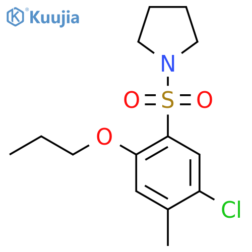 1-(5-chloro-4-methyl-2-propoxybenzenesulfonyl)pyrrolidine structure