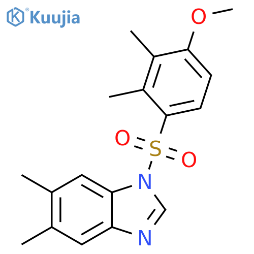 1-(4-methoxy-2,3-dimethylbenzenesulfonyl)-5,6-dimethyl-1H-1,3-benzodiazole structure