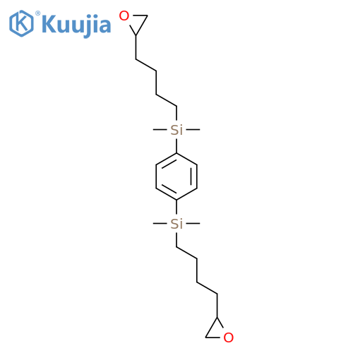 SILANE, 1,4-PHENYLENEBIS[DIMETHYL(4-OXIRANYLBUTYL)- structure