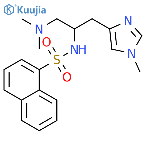 1-Naphthalenesulfonamide,N-[(1S)-2-(dimethylamino)-1-[(1-methyl-1H-imidazol-4-yl)methyl]ethyl]- structure