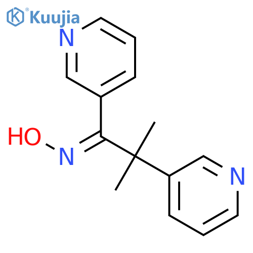 1-Propanone, 2-methyl-1,2-di-3-pyridinyl-, oxime structure