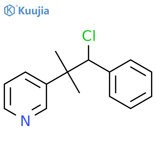Pyridine, 3-(2-chloro-1,1-dimethyl-2-phenylethyl)- structure