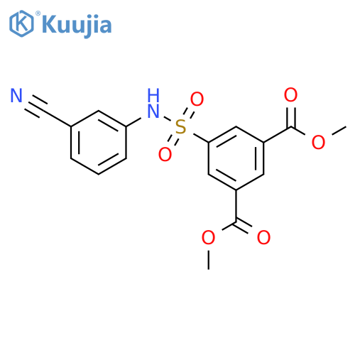 1,3-Benzenedicarboxylic acid, 5-[[(3-cyanophenyl)amino]sulfonyl]-,dimethyl ester structure