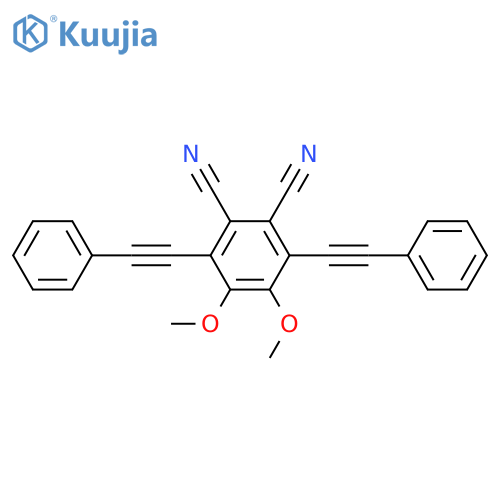 1,2-Benzenedicarbonitrile, 4,5-dimethoxy-3,6-bis(phenylethynyl)- structure