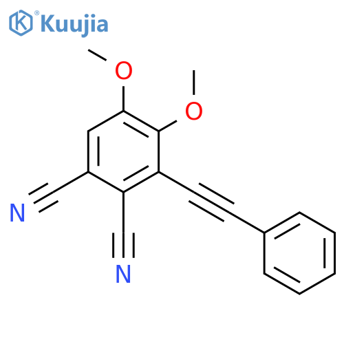 1,2-Benzenedicarbonitrile, 4,5-dimethoxy-3-(phenylethynyl)- structure