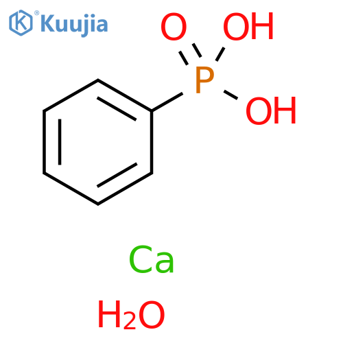 Phosphonic acid, phenyl-, calcium salt (1:1), monohydrate structure