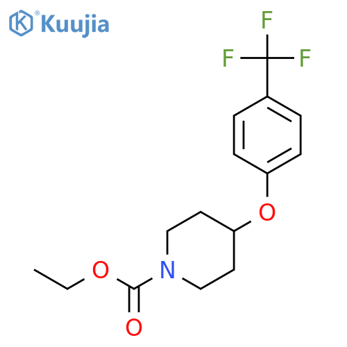 1-Piperidinecarboxylic acid, 4-[4-(trifluoromethyl)phenoxy]-, ethyl ester structure