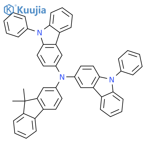 9H-Carbazol-3-amine,N-(9,9-dimethyl-9H-fluoren-2-yl)-9-phenyl-N-(9-phenyl-9H-carbazol-3-yl)- structure