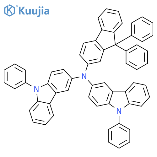 9H-Carbazol-3-amine,N-(9,9-diphenyl-9H-fluoren-2-yl)-9-phenyl-N-(9-phenyl-9H-carbazol-3-yl)- structure