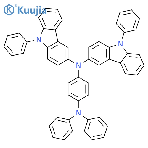 9H-Carbazol-3-amine,N-[4-(9H-carbazol-9-yl)phenyl]-9-phenyl-N-(9-phenyl-9H-carbazol-3-yl)- structure