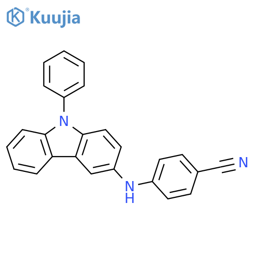 Benzonitrile, 4-[(9-phenyl-9H-carbazol-3-yl)amino]- structure