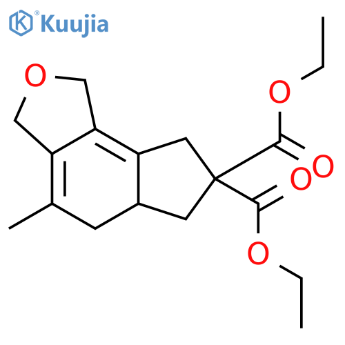 7H-Indeno[4,5-c]furan-7,7-dicarboxylic acid,1,3,5,5a,6,8-hexahydro-4-methyl-, diethyl ester structure