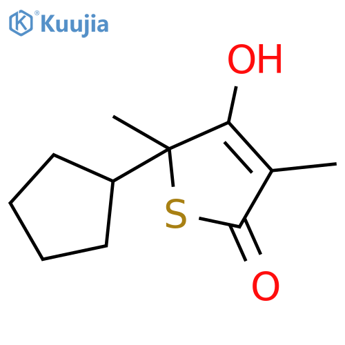 2(5H)-Thiophenone, 5-cyclopentyl-4-hydroxy-3,5-dimethyl- structure