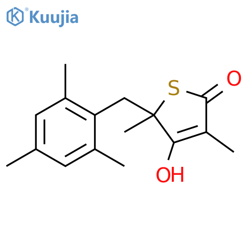 2(5H)-Thiophenone,4-hydroxy-3,5-dimethyl-5-[(2,4,6-trimethylphenyl)methyl]- structure