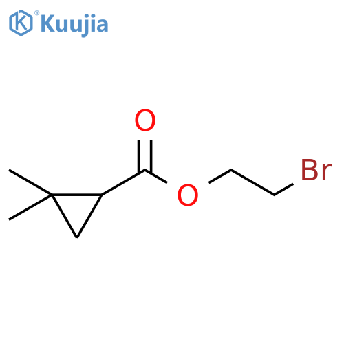 2-bromoethyl 2,2-dimethylcyclopropane-1-carboxylate structure