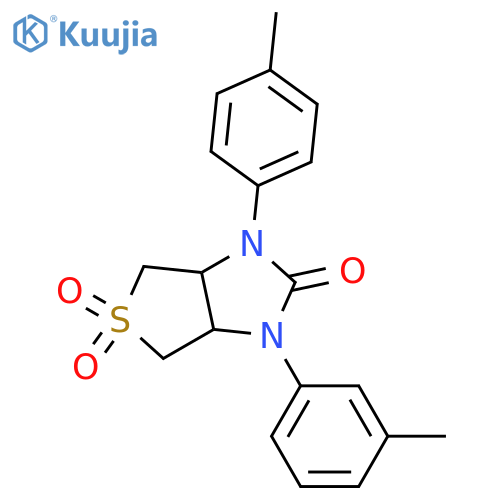 1-(3-methylphenyl)-3-(4-methylphenyl)-hexahydro-1H-5lambda6-thieno3,4-dimidazole-2,5,5-trione structure