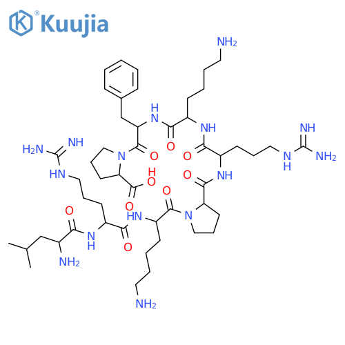 L-Proline, L-leucyl-L-arginyl-L-lysyl-L-prolyl-L-arginyl-L-lysyl-L-phenylalanyl- structure