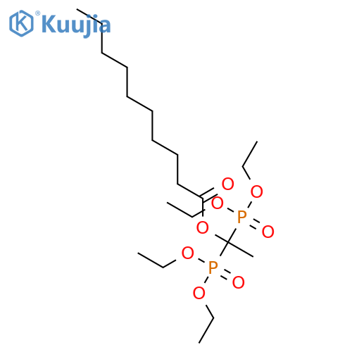 Decanoic acid, 1,1-bis(diethoxyphosphinyl)ethyl ester structure