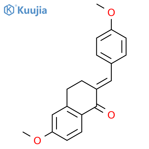 1(2H)-Naphthalenone,3,4-dihydro-6-methoxy-2-[(4-methoxyphenyl)methylene]- structure