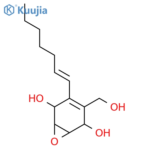 7-Oxabicyclo[4.1.0]hept-3-ene-2,5-diol,3-(1E)-1-heptenyl-4-(hydroxymethyl)-, (1R,2S,5S,6S)- structure