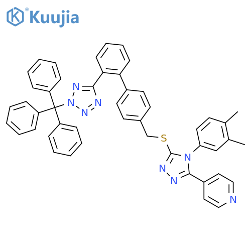 Pyridine,4-[4-(3,4-dimethylphenyl)-5-[[[2'-[2-(triphenylmethyl)-2H-tetrazol-5-yl][1,1'-biphenyl]-4-yl]methyl]thio]-4H-1,2,4-triazol-3-yl]- structure