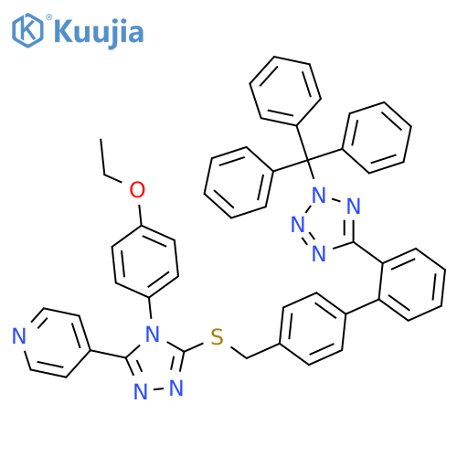 Pyridine,4-[4-(4-ethoxyphenyl)-5-[[[2'-[2-(triphenylmethyl)-2H-tetrazol-5-yl][1,1'-biphenyl]-4-yl]methyl]thio]-4H-1,2,4-triazol-3-yl]- structure