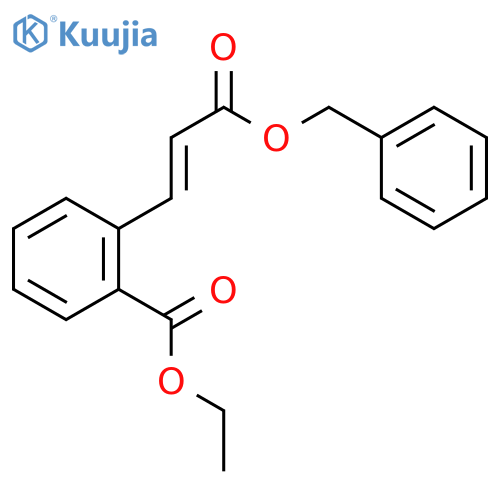 Benzoic acid, 2-[(1E)-3-oxo-3-(phenylmethoxy)-1-propenyl]-, ethyl ester structure