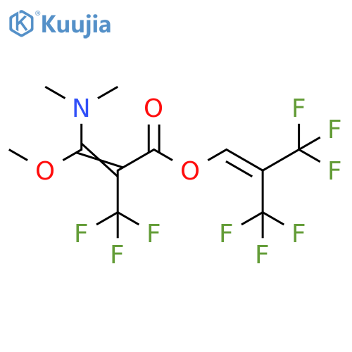 2-Propenoic acid, 3-(dimethylamino)-3-methoxy-2-(trifluoromethyl)-,3,3,3-trifluoro-2-(trifluoromethyl)-1-propenyl ester structure