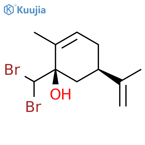 2-Cyclohexen-1-ol, 1-(dibromomethyl)-2-methyl-5-(1-methylethenyl)-,(1R,5R)- structure