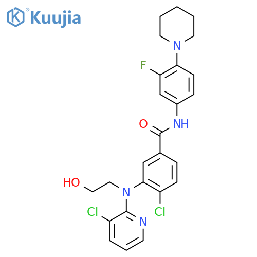 Benzamide,4-chloro-3-[(3-chloro-2-pyridinyl)(2-hydroxyethyl)amino]-N-[3-fluoro-4-(1-piperidinyl)phenyl]- structure