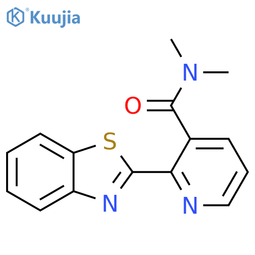 2-(1,3-benzothiazol-2-yl)-N,N-dimethylpyridine-3-carboxamide structure
