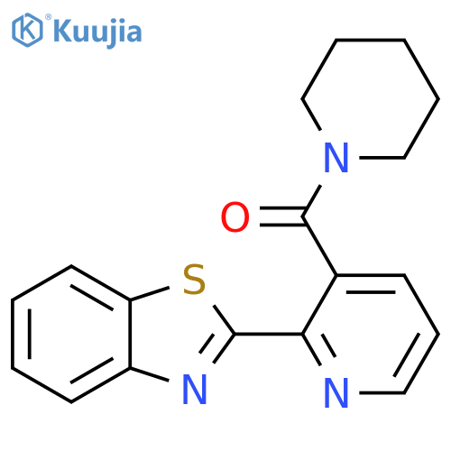 2-3-(piperidine-1-carbonyl)pyridin-2-yl-1,3-benzothiazole structure