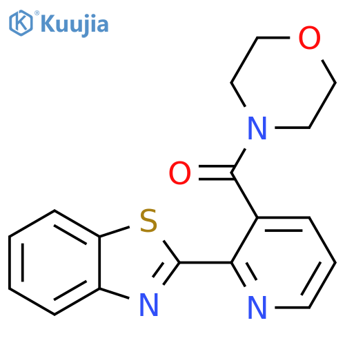 [2-(1,3-benzothiazol-2-yl)pyridin-3-yl]-morpholin-4-ylmethanone structure